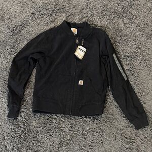Carhartt Black Ribbed Collar Bomber Canvas Shell Jacket